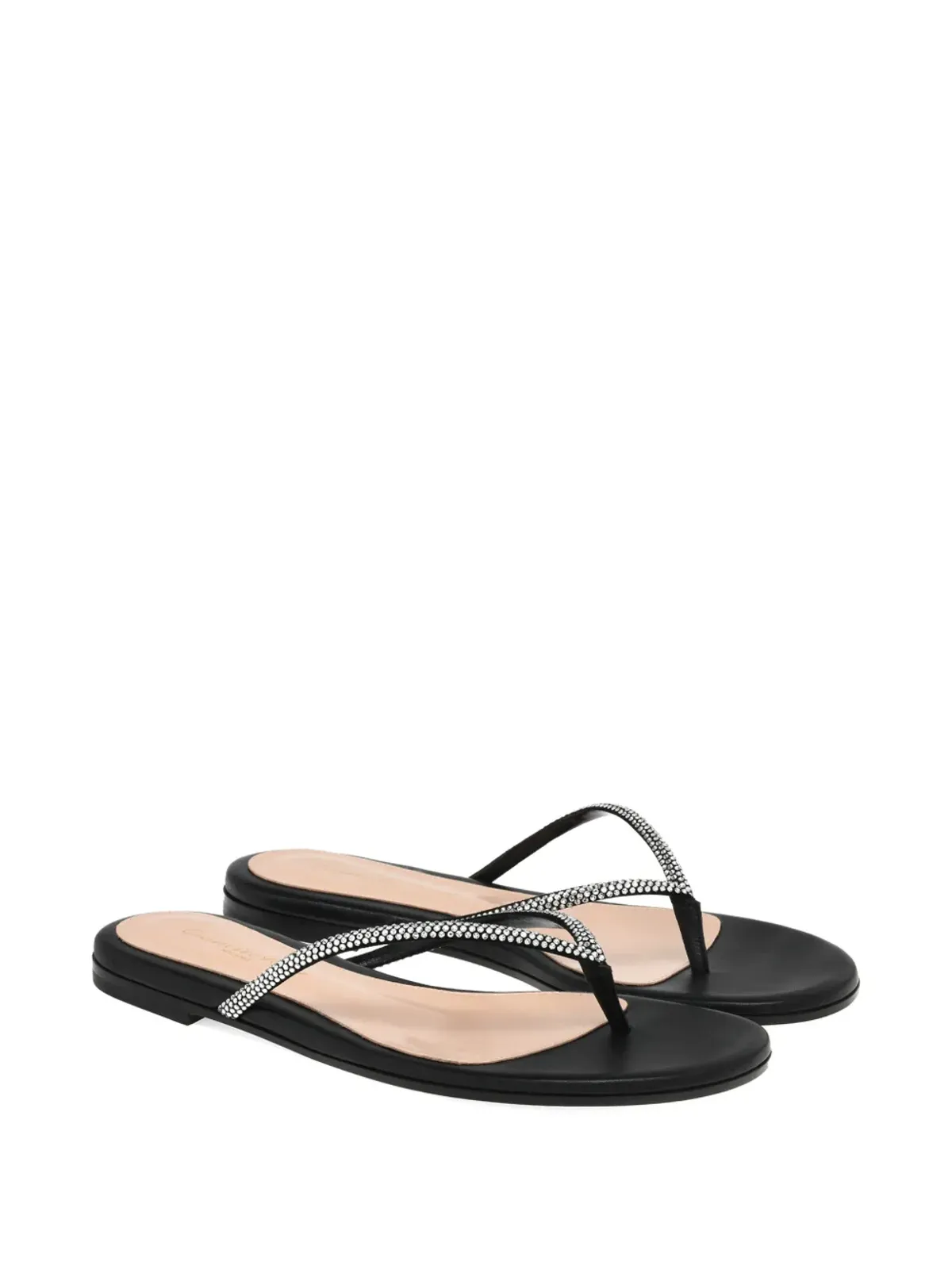 Gianvito Rossi エンベリッシュド・トングサンダル - ブラック - 画像2