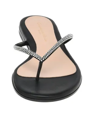 Gianvito Rossi エンベリッシュド・トングサンダル - ブラック - サムネイル4