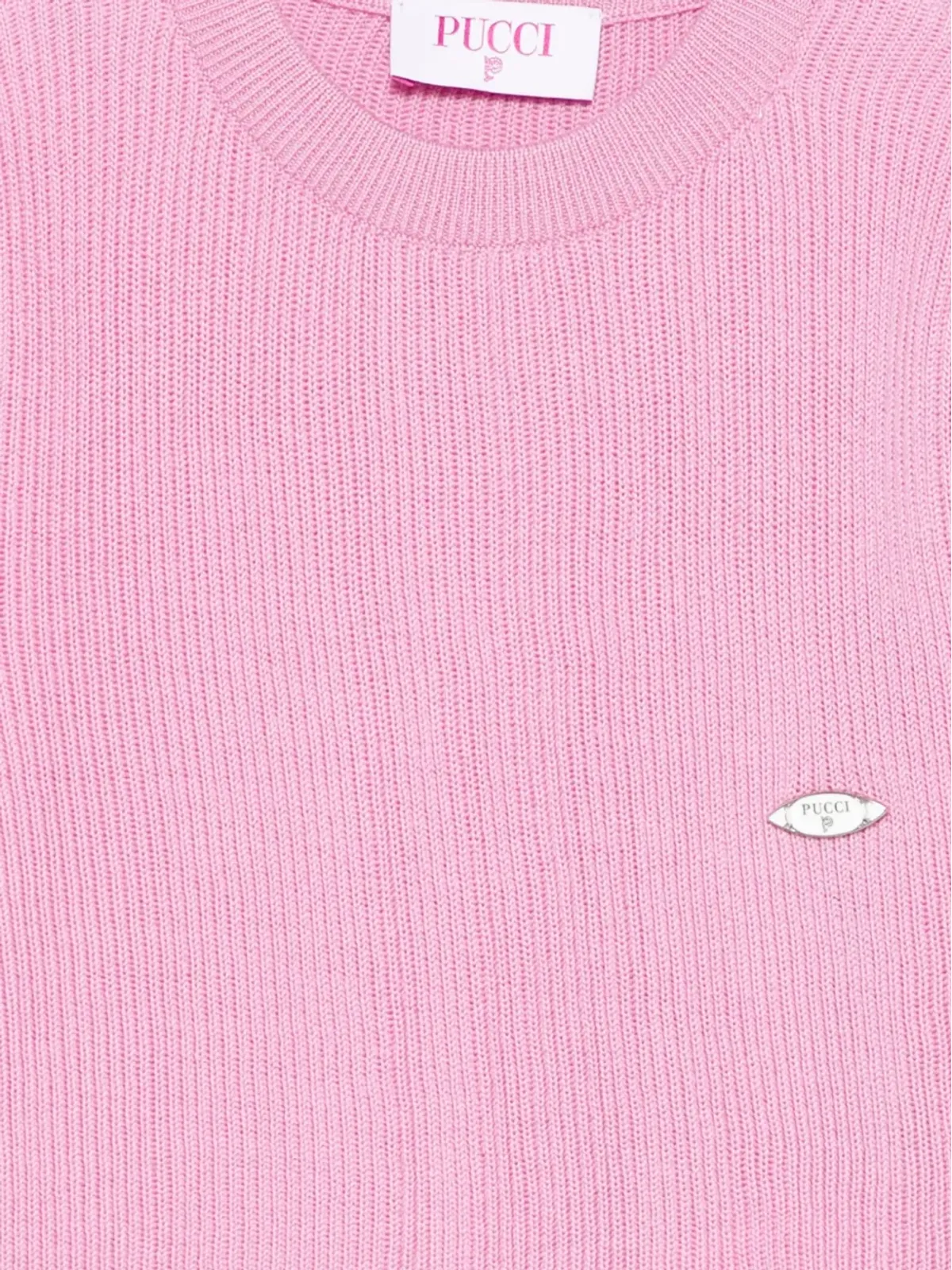 PUCCI Junior リブ編み柄袖トップ - 画像3