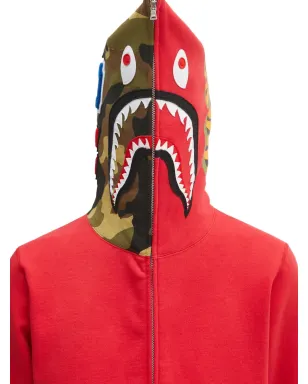 A BATHING APE® シャークパターン フード付きジップアップ スウェットシャツ - サムネイル5