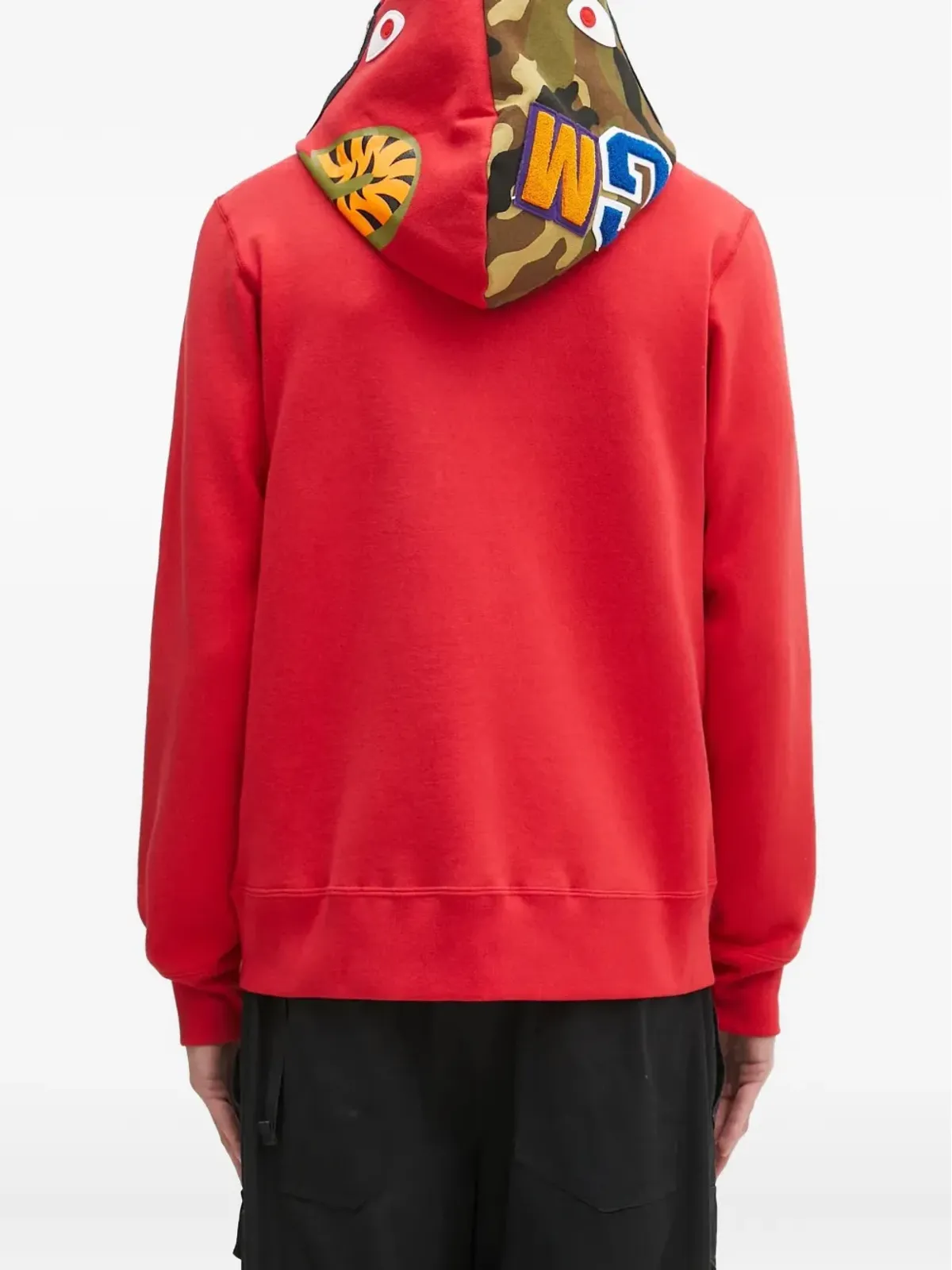 A BATHING APE® シャークパターン フード付きジップアップ スウェットシャツ - 画像4
