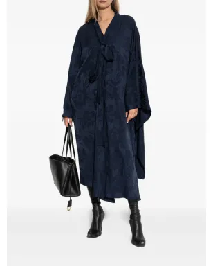 Balenciaga 花柄プリント アシンメトリック ドレス - ブルー - サムネイル1