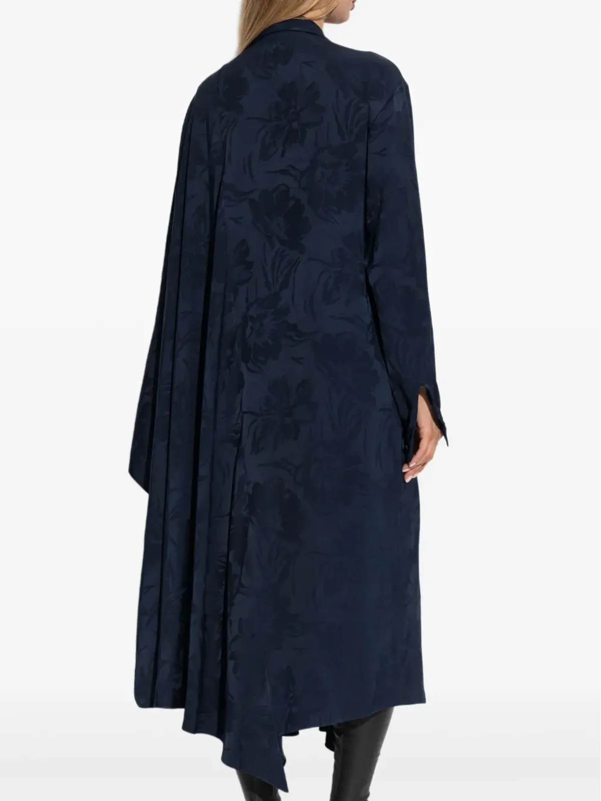 Balenciaga 花柄プリント アシンメトリック ドレス - ブルー - 画像3