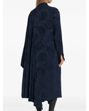 Balenciaga 花柄プリント アシンメトリック ドレス - ブルー - サムネイル3