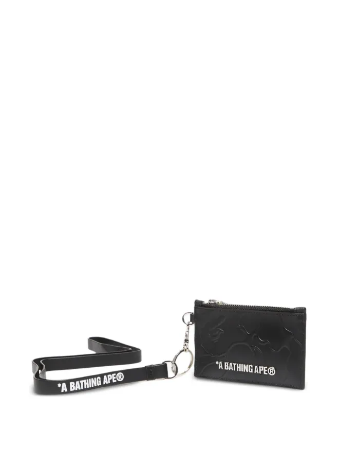 A BATHING APE® A BATHING APE® カモ柄ジップカードホルダー - ブラックの商品画像