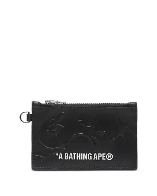 A BATHING APE® カモ柄ジップカードホルダー - ブラック - サムネイル3