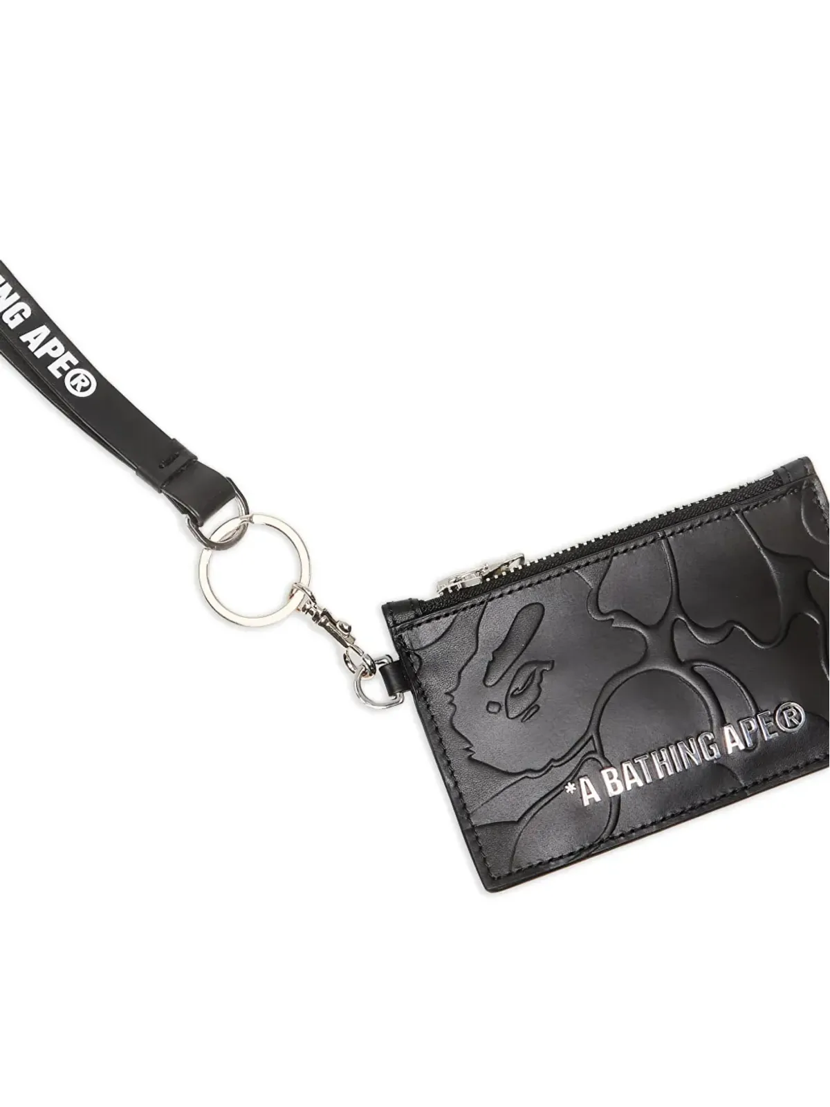 A BATHING APE® カモ柄ジップカードホルダー - ブラック - 画像4