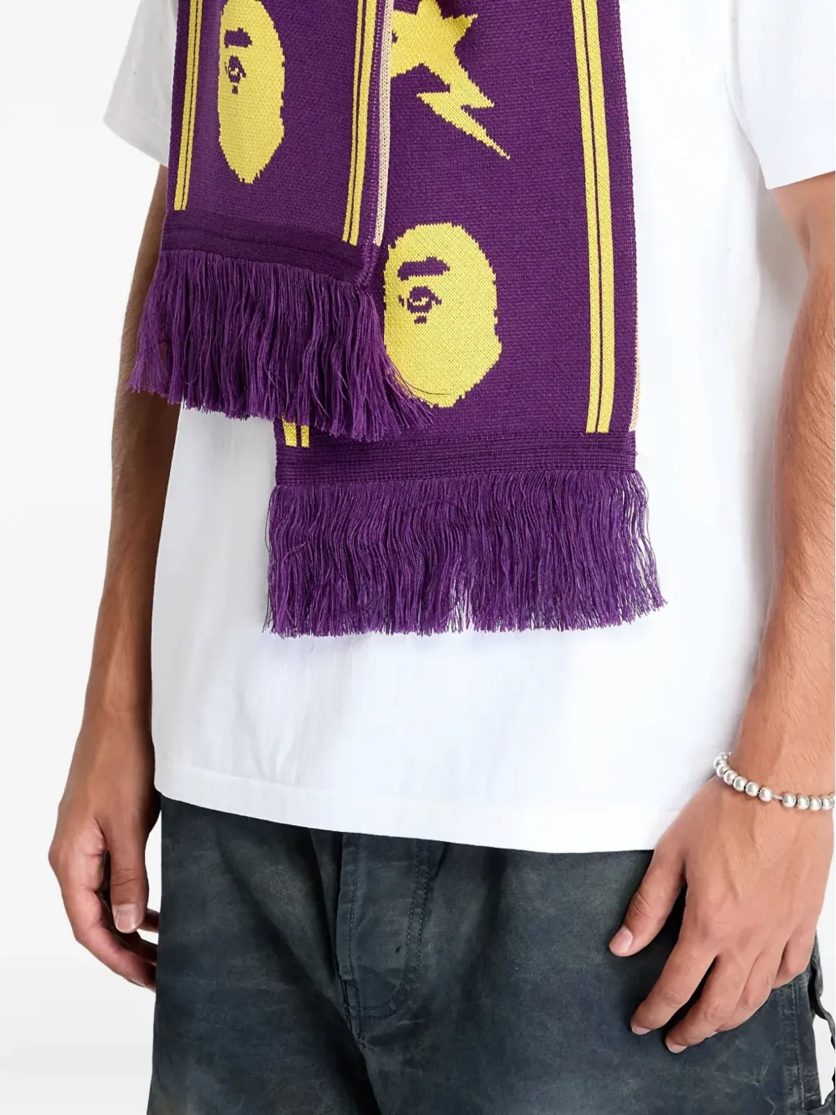 A BATHING APE® スター・ロゴ ジャカード スカーフ - 画像2