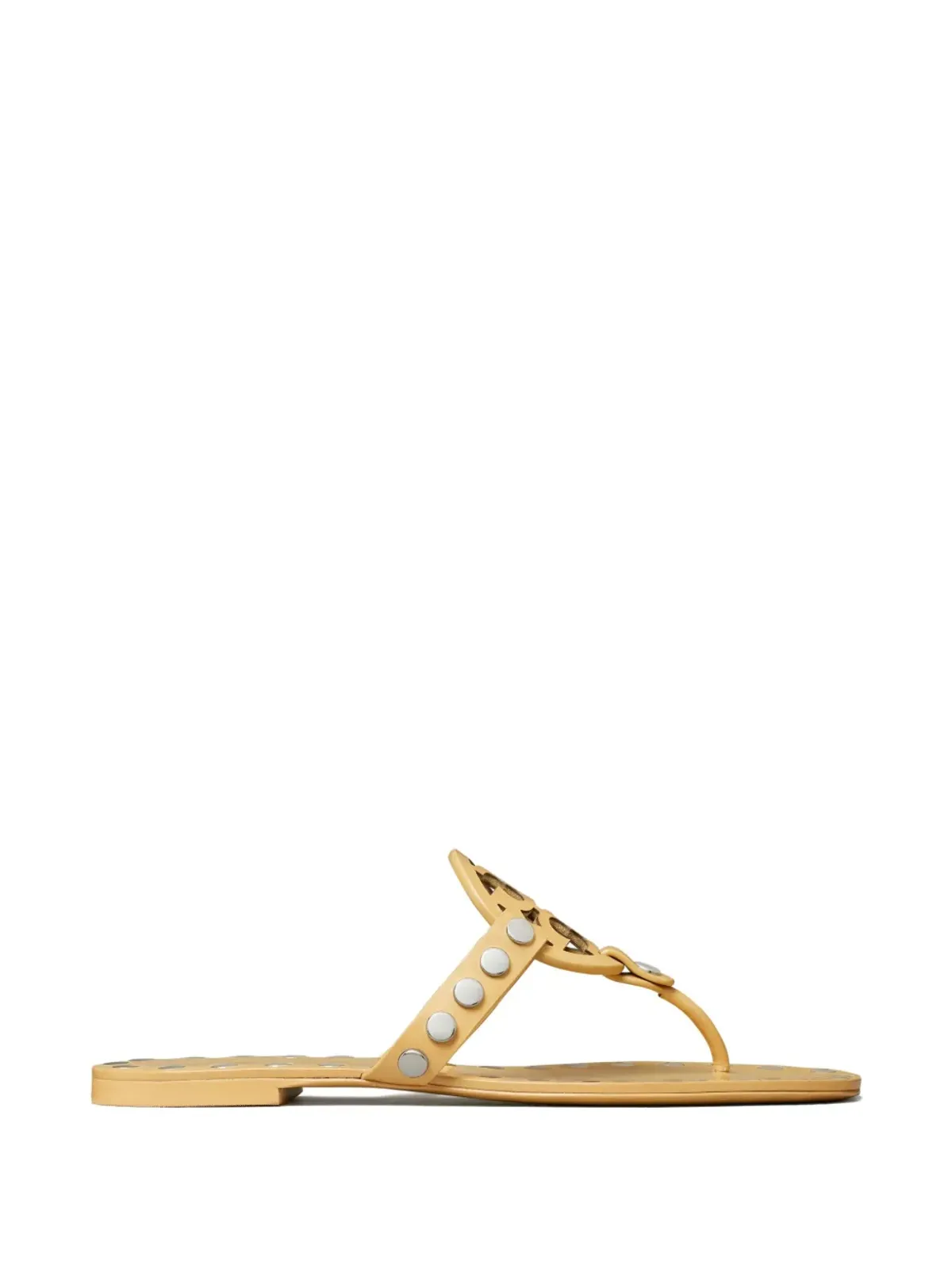 Tory Burch ミラー スタッズレザー フラットサンダル - 画像1