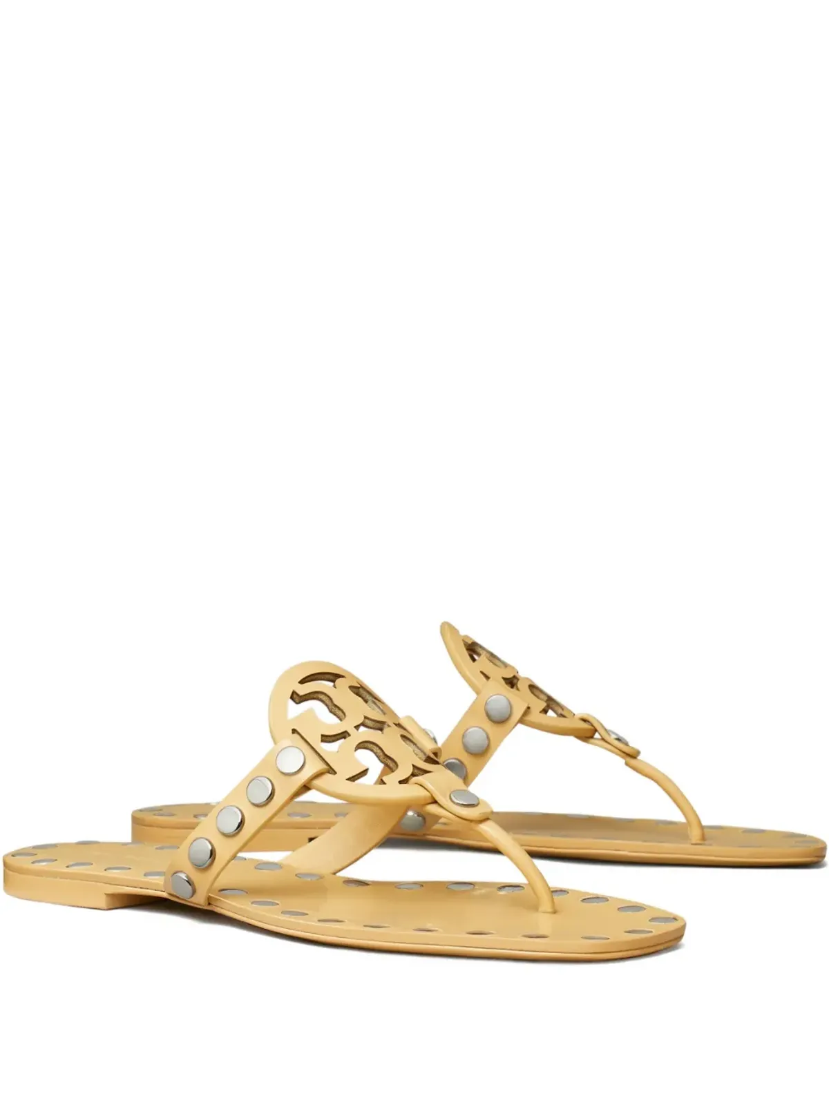 Tory Burch ミラー スタッズレザー フラットサンダル - 画像2
