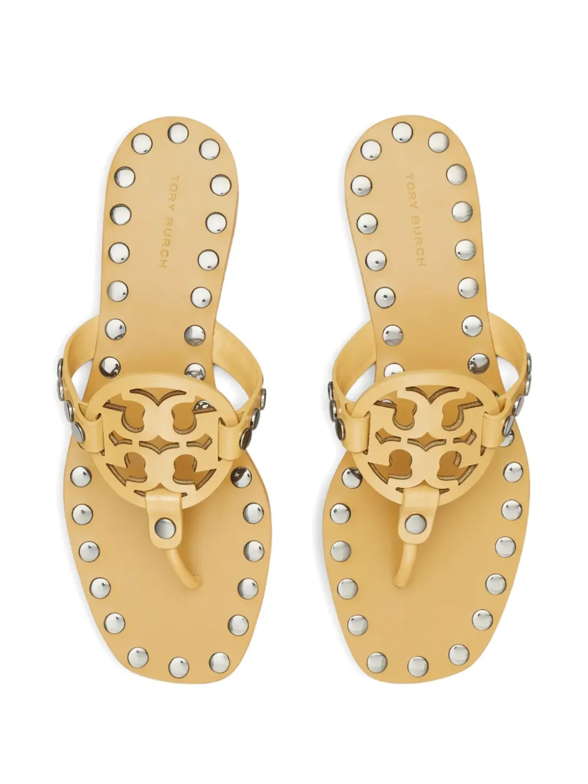 Tory Burch ミラー スタッズレザー フラットサンダル - 画像3