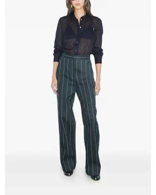 Tory Burch ピンストライプ ボタンアップ ブラウス - ブルー - サムネイル2