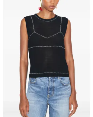 Tory Burch メッシュパネル ノースリーブトップ - サムネイル4