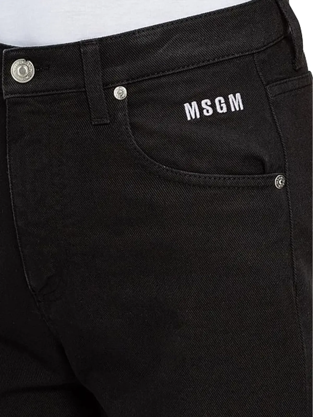 MSGM ロゴディテール ワイドレッグパンツ - 画像3