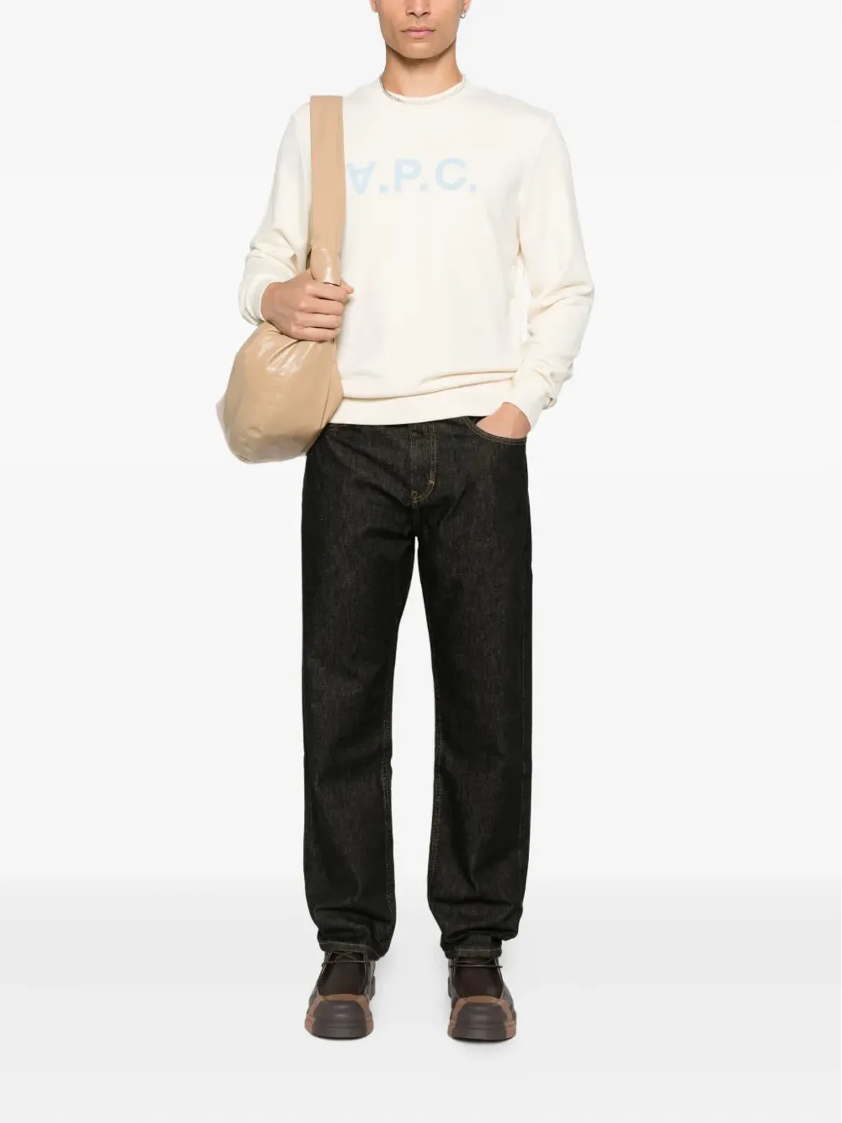 A.P.C. ロゴプリント クルーネックセーター - 画像2