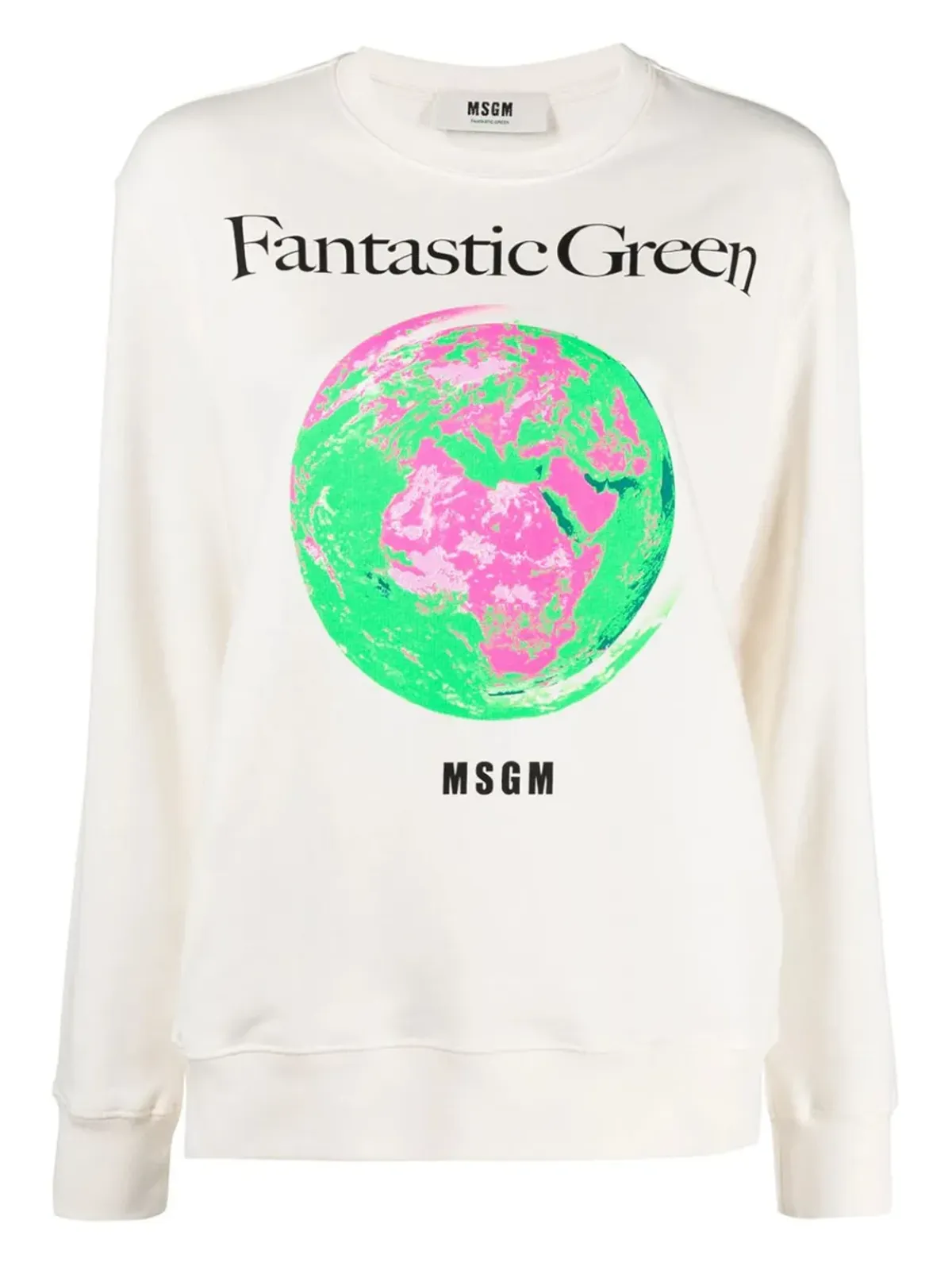 MSGM 地球儀プリントスウェット - 画像1
