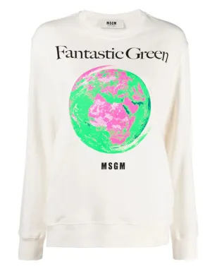 MSGM 地球儀プリントスウェット - サムネイル1