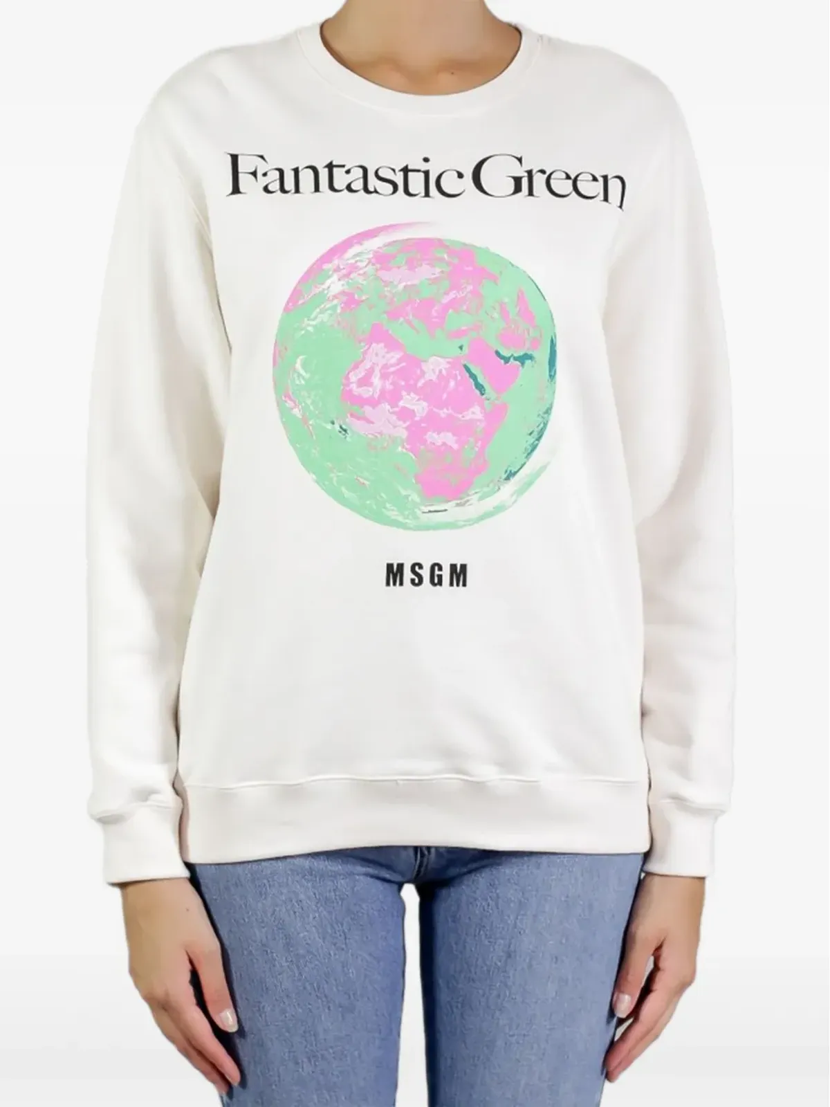 MSGM 地球儀プリントスウェット - 画像2