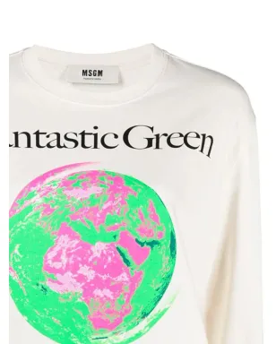 MSGM 地球儀プリントスウェット - サムネイル3