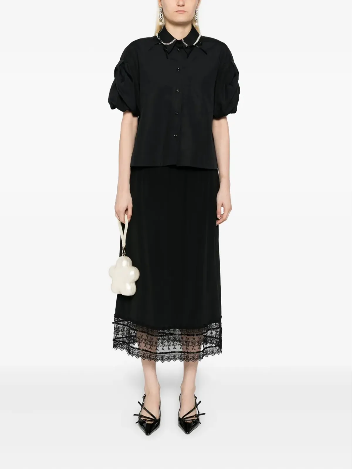 Simone Rocha コットンシャツ - ブラック - 画像2