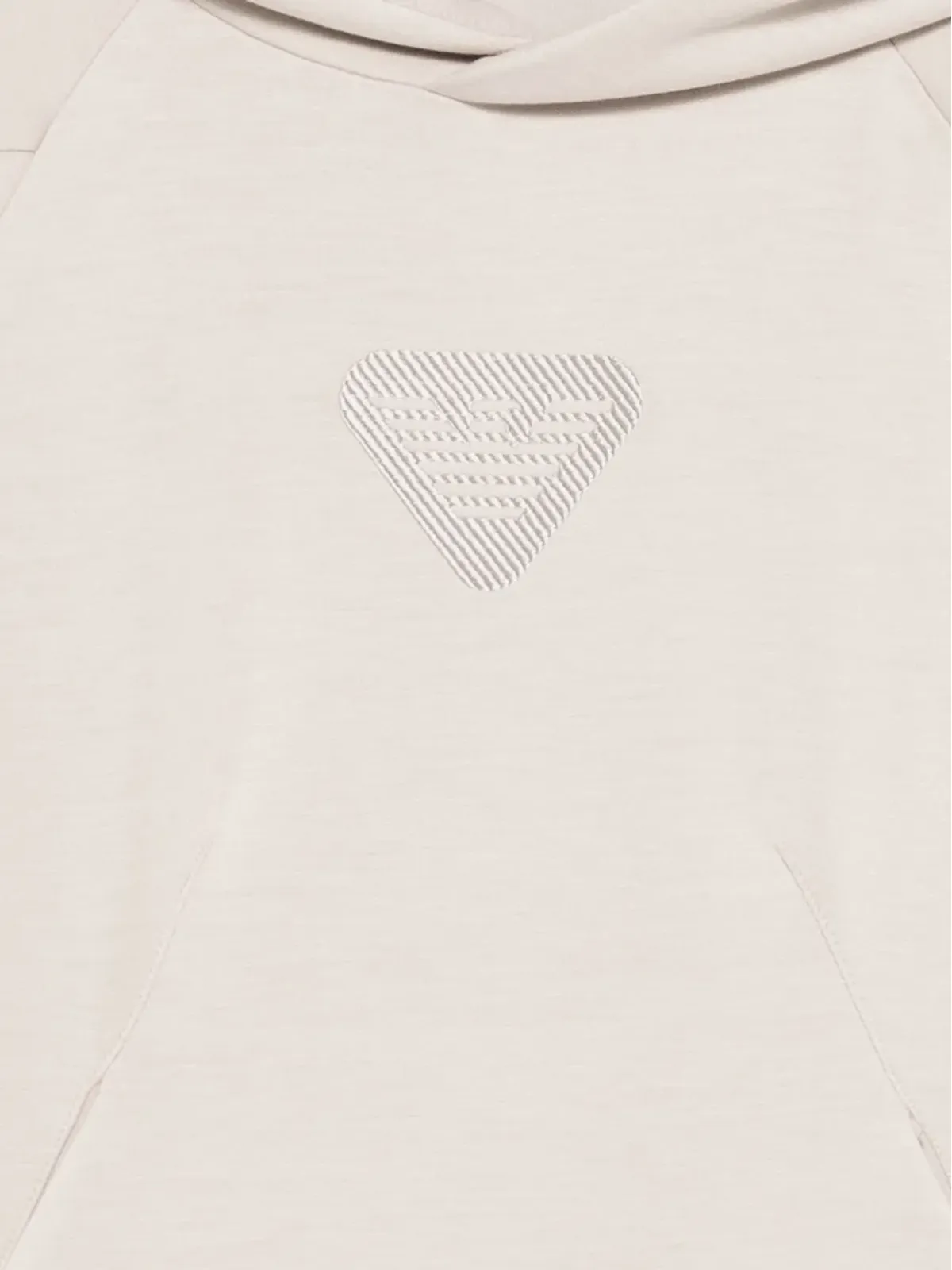 Emporio Armani Kids triangle-logo hoodie - Neutrals - 画像3