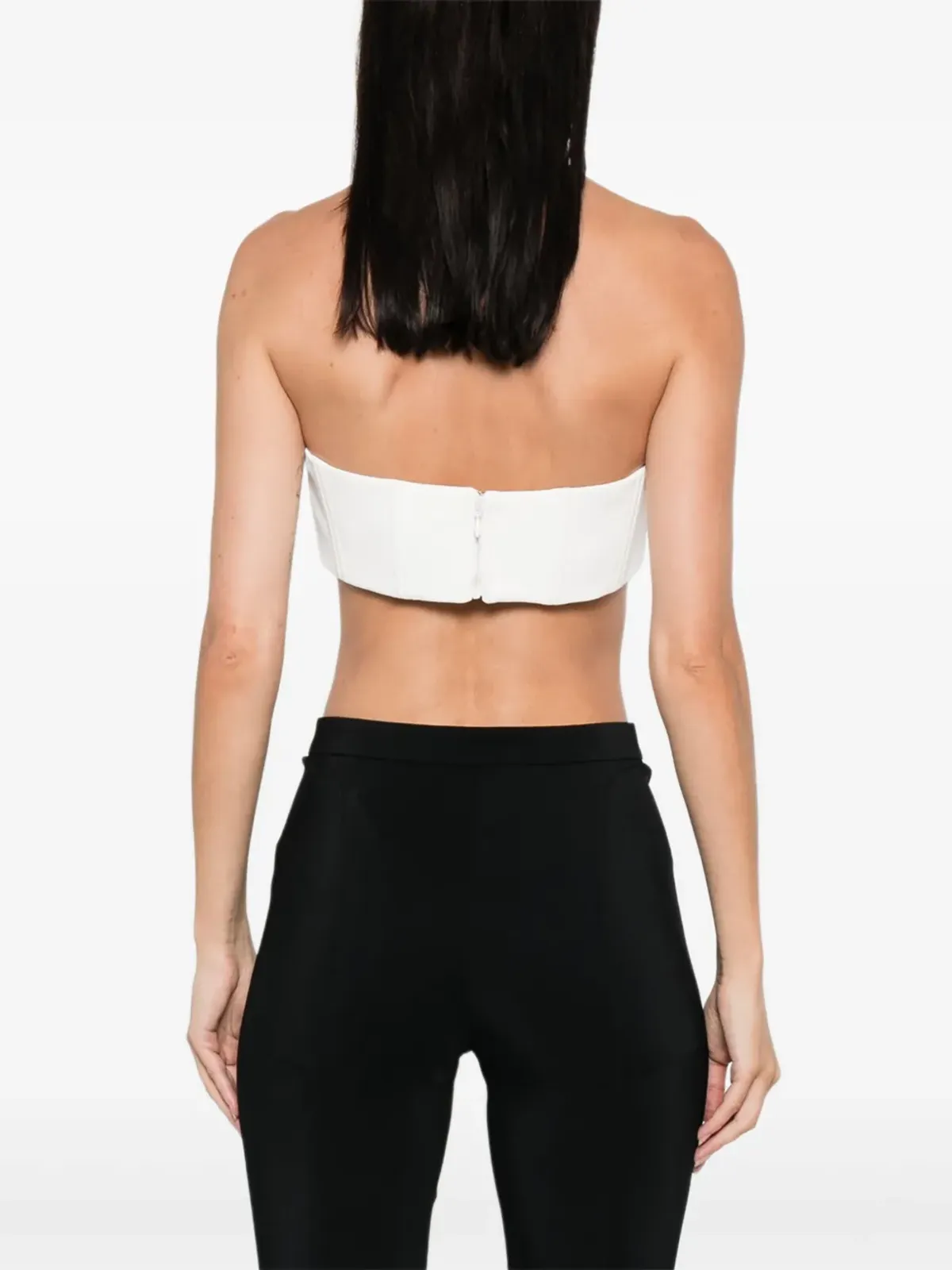 NISSA bow-embellished crop top - White - 画像4