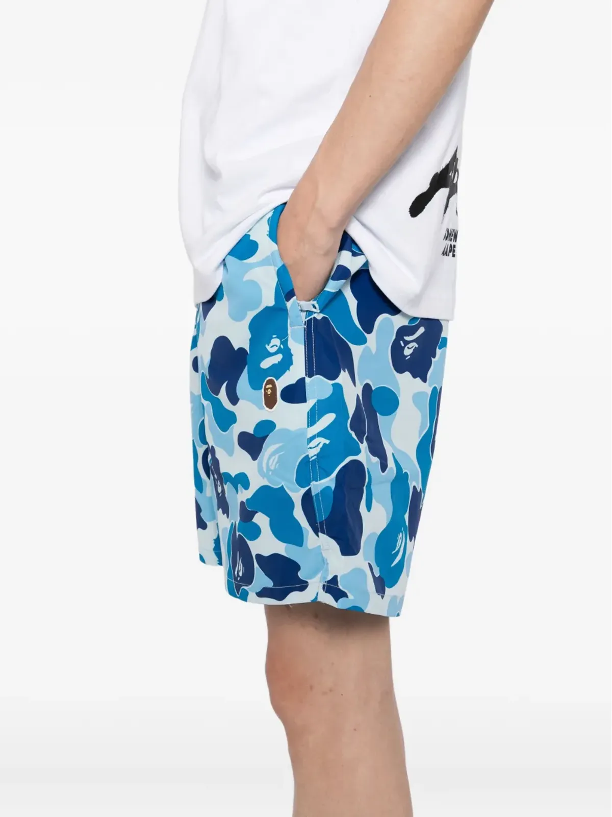 A BATHING APE® グラフィックプリントショーツ - ブルー - 画像5