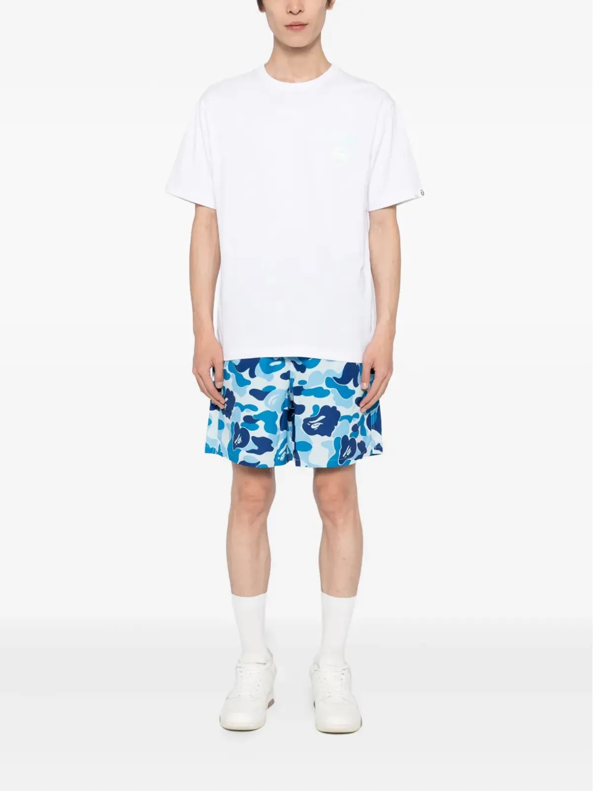 A BATHING APE® グラフィックプリントショーツ - ブルー - 画像2
