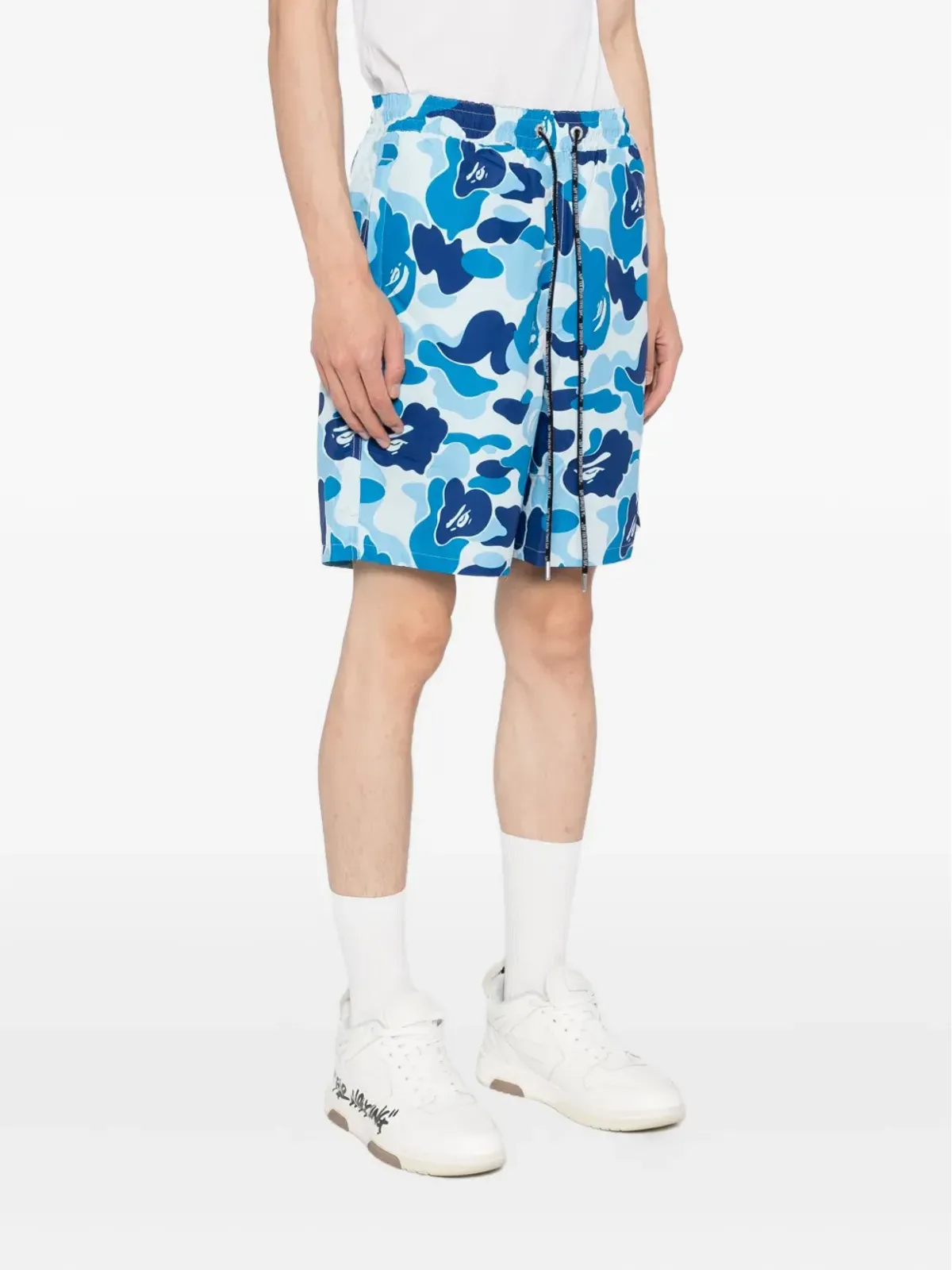 A BATHING APE® グラフィックプリントショーツ - ブルー - 画像3