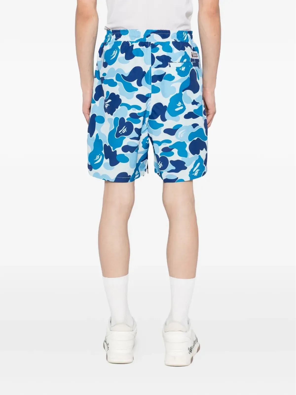 A BATHING APE® グラフィックプリントショーツ - ブルー - 画像4