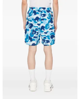 A BATHING APE® グラフィックプリントショーツ - ブルー - サムネイル4