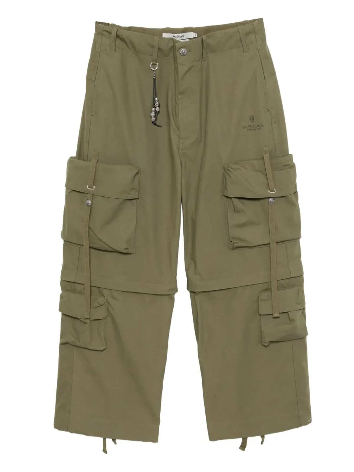 A BATHING APE® カーゴワイドレッグパンツ - グリーン - 画像1