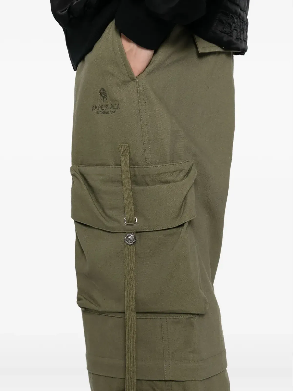 A BATHING APE® カーゴワイドレッグパンツ - グリーン - 画像5
