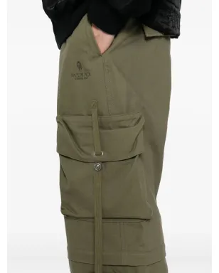 A BATHING APE® カーゴワイドレッグパンツ - グリーン - サムネイル5