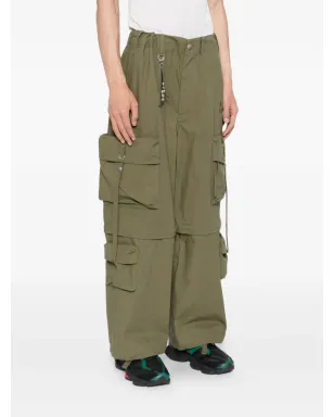 A BATHING APE® カーゴワイドレッグパンツ - グリーン - サムネイル3