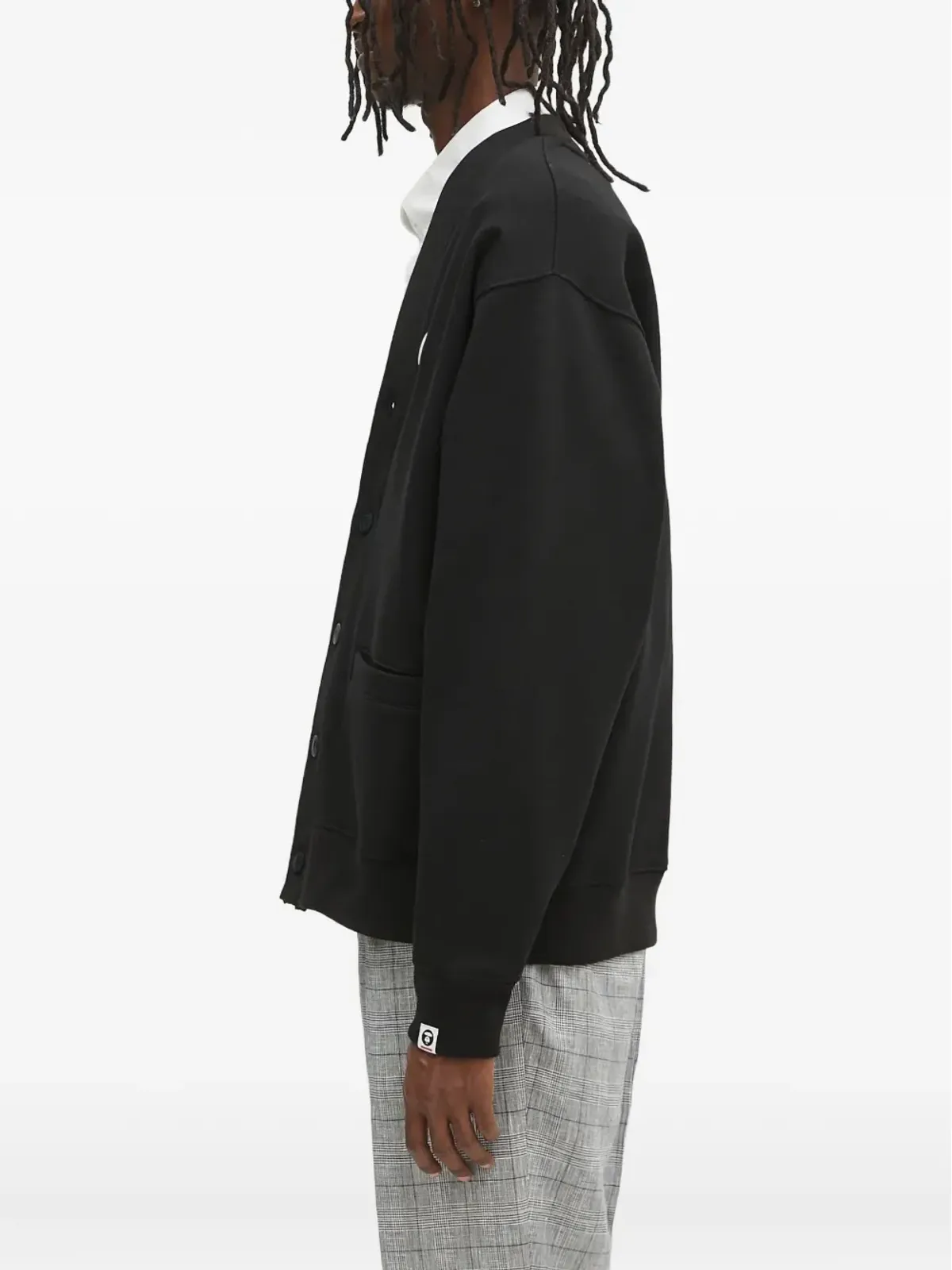AAPE BY *A BATHING APE® ムーンフェイス ロゴ ボタン付きカーディガン - 画像3