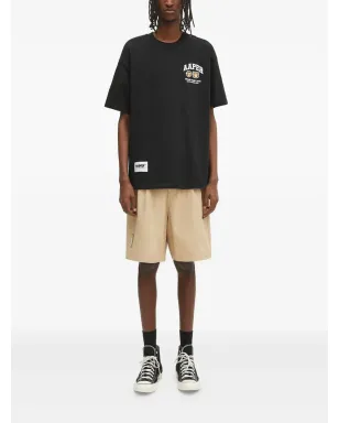 AAPE BY *A BATHING APE® プリーツディテール ロゴパッチ ショーツ - サムネイル2