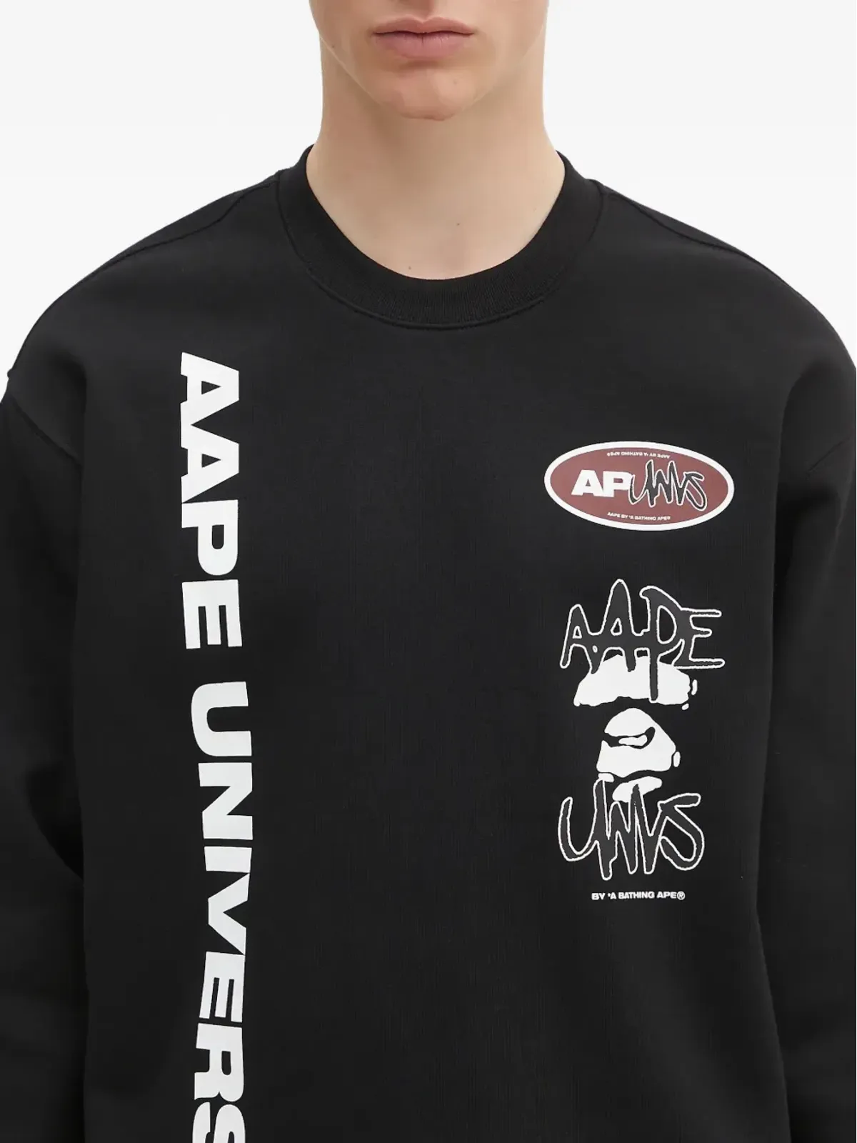 AAPE BY *A BATHING APE® Aape Universe グラフィック スウェットシャツ - ブラック - 画像5