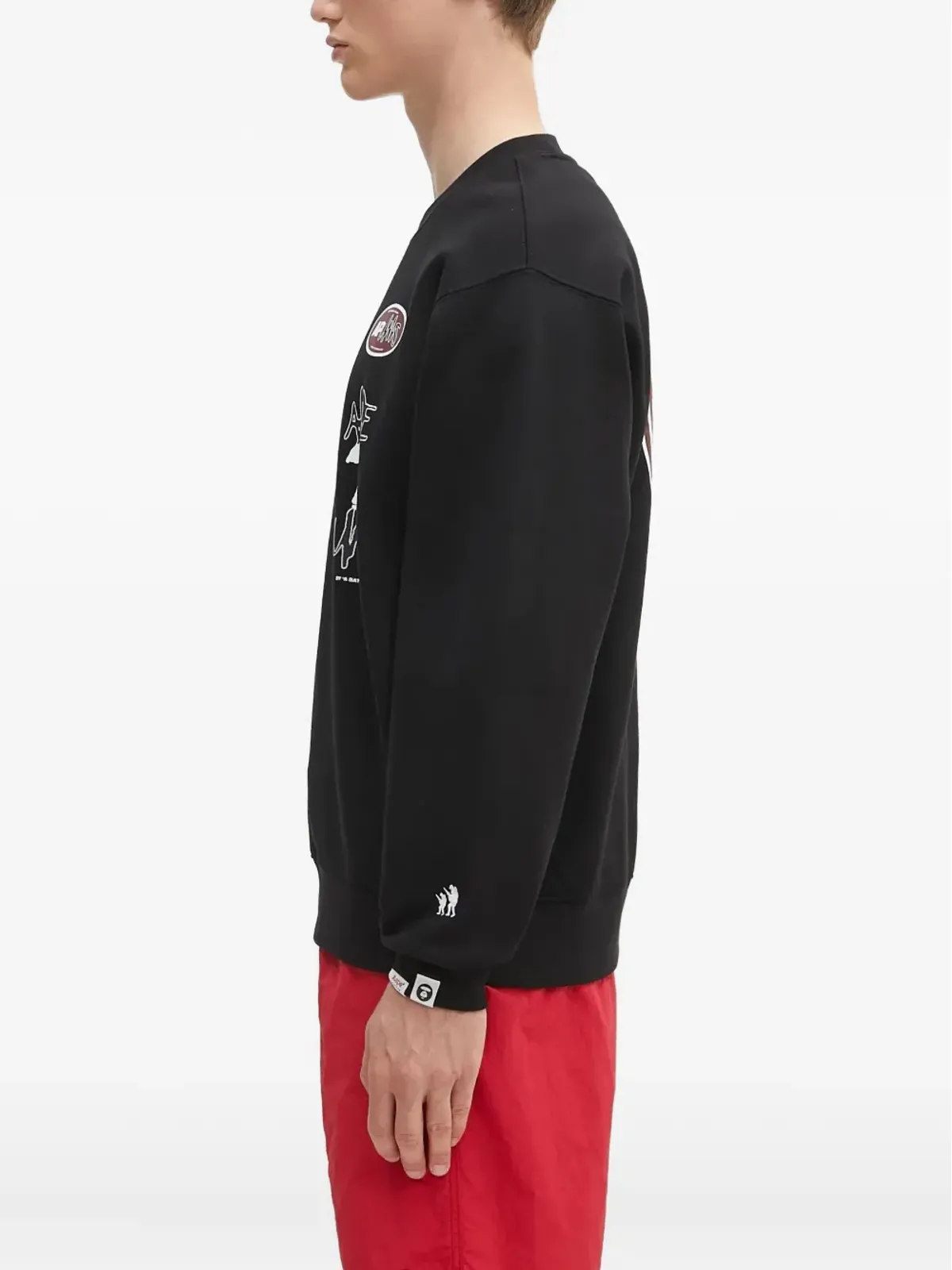 AAPE BY *A BATHING APE® Aape Universe グラフィック スウェットシャツ - ブラック - 画像2