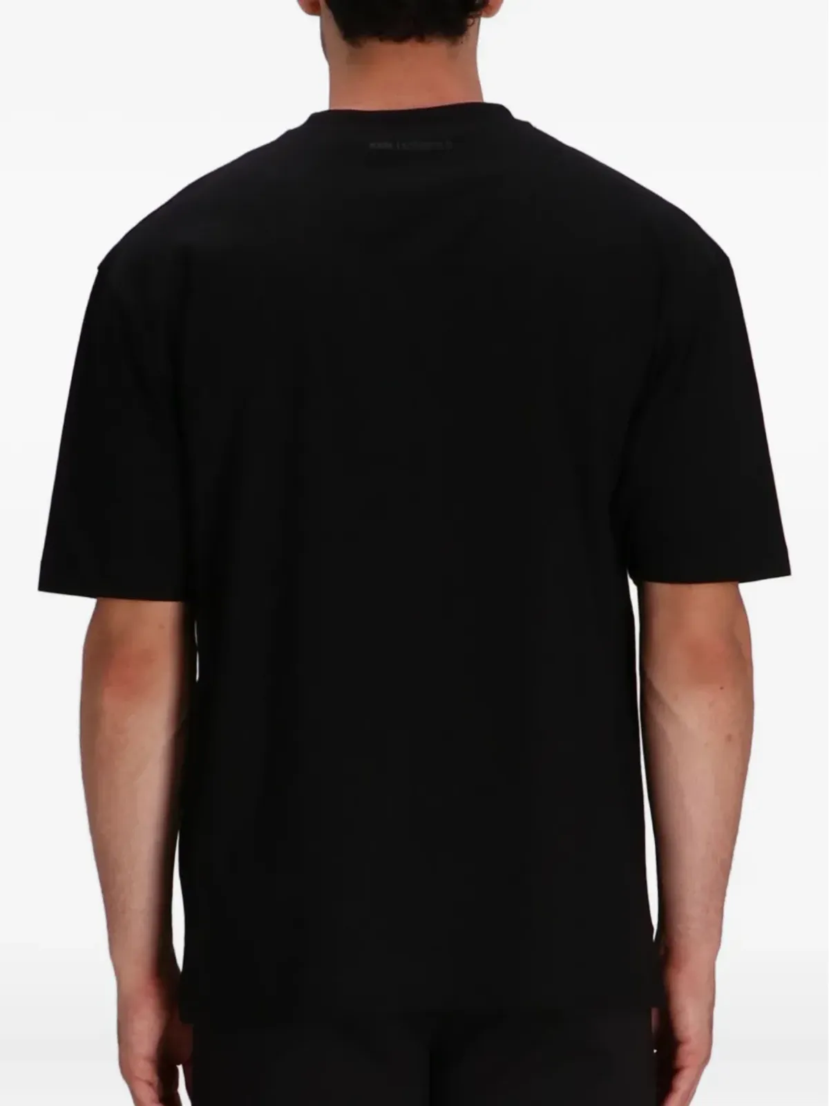 Karl Lagerfeld パリ刺繍コットンTシャツ（ブラック） - 画像3