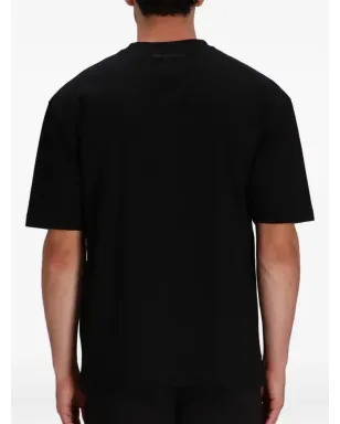Karl Lagerfeld パリ刺繍コットンTシャツ（ブラック） - サムネイル3