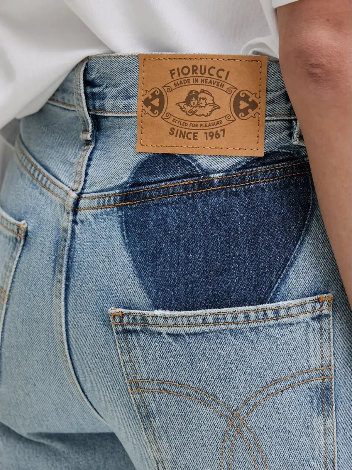 Fiorucci ハートディテールのフレアジーンズ - 画像4