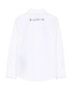 Balmain Kids クリスタル装飾ポプリン シャツ - サムネイル2