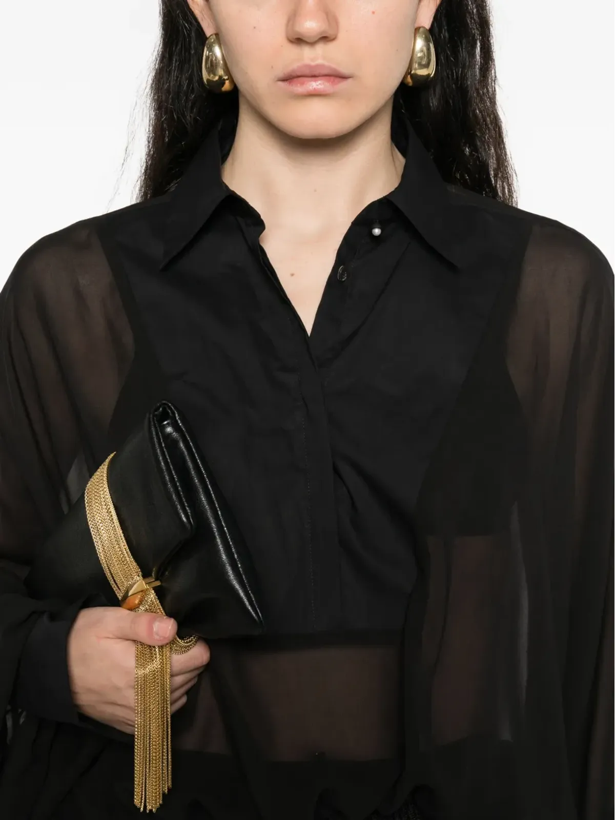 PINKO ボタンダウン長袖ボディスーツ - 画像5