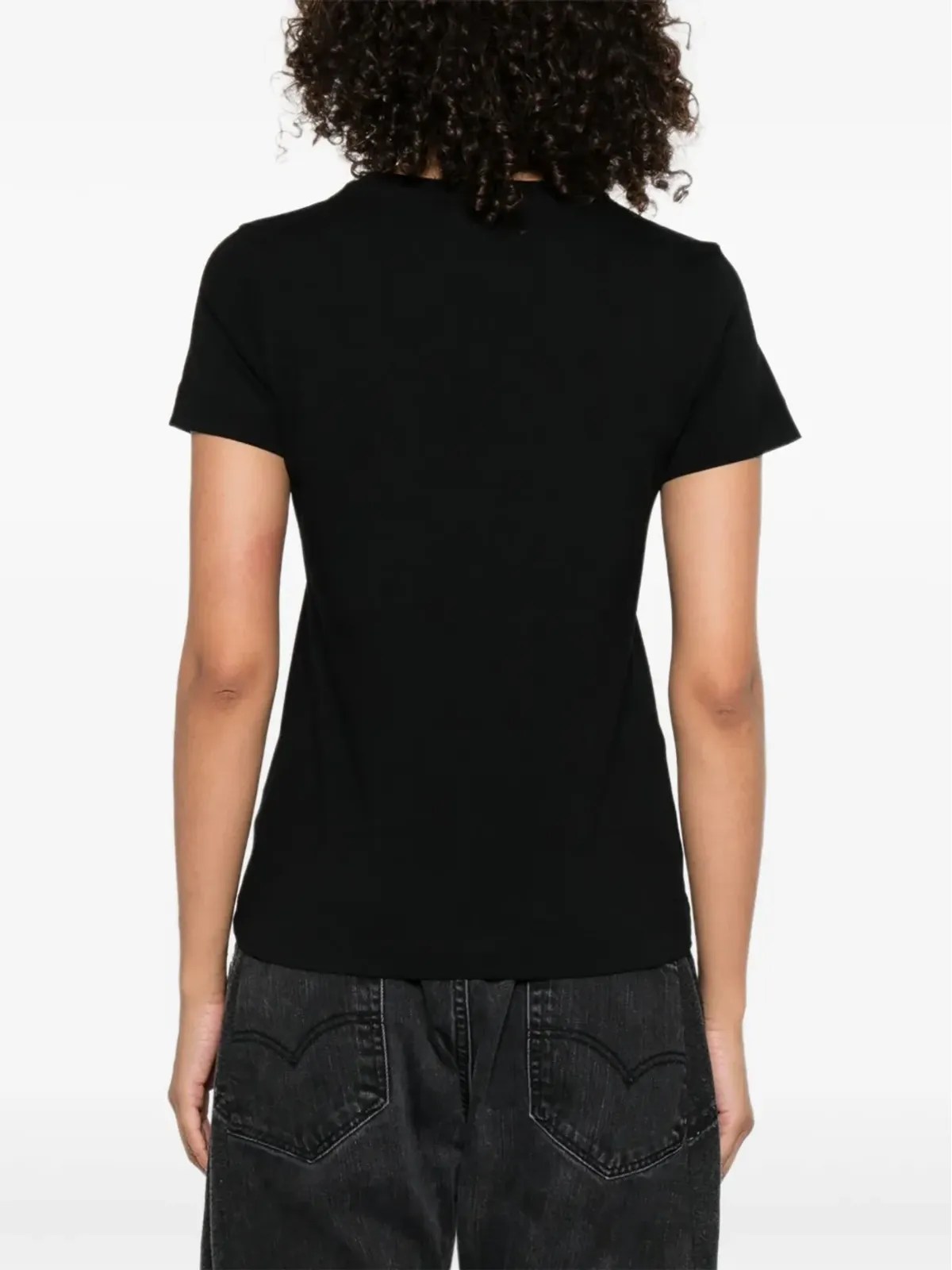 PINKO ロゴ刺繍コットン Tシャツ - 画像4