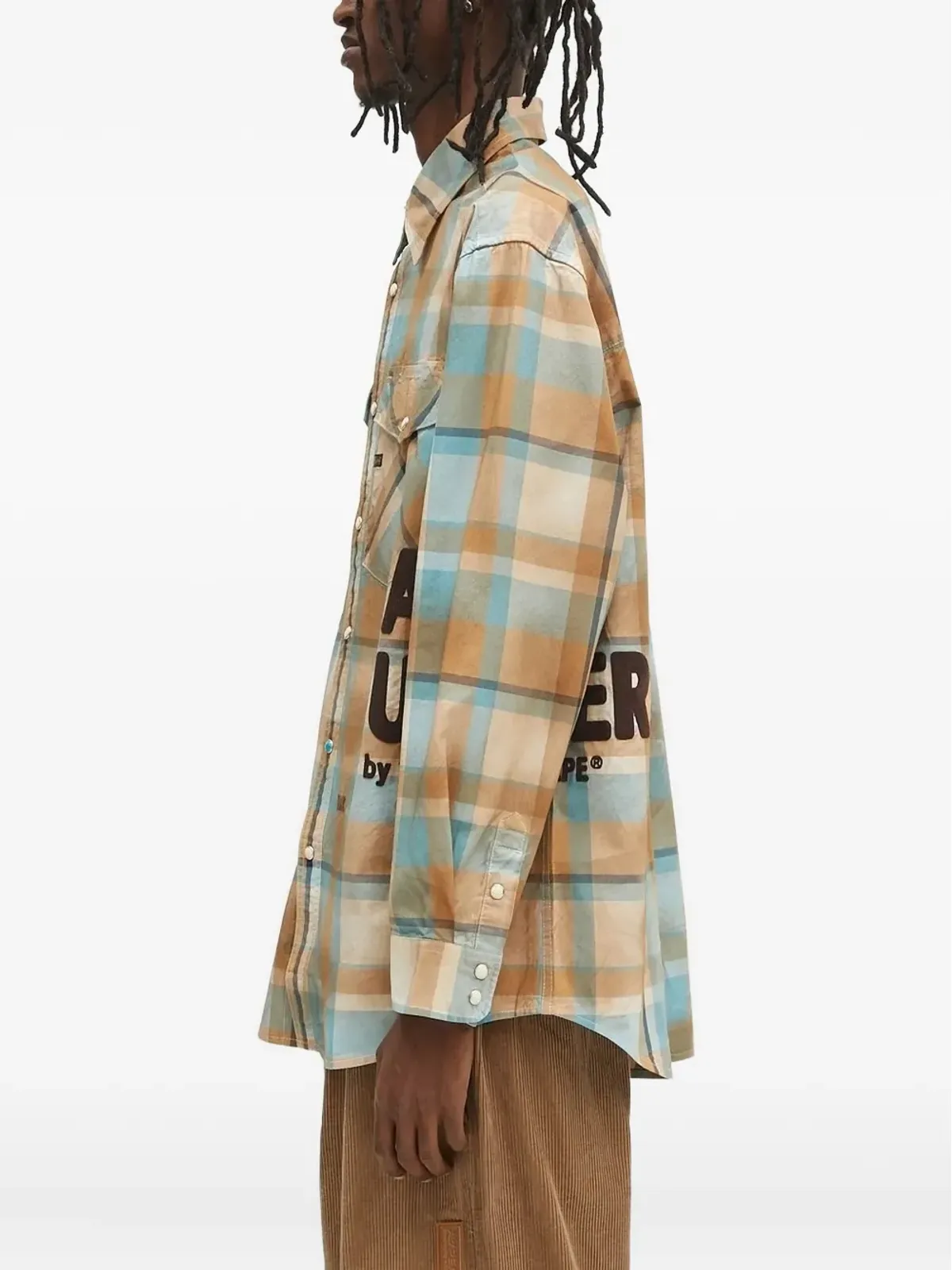 AAPE BY *A BATHING APE® チェック柄ロゴシャツ - 画像2