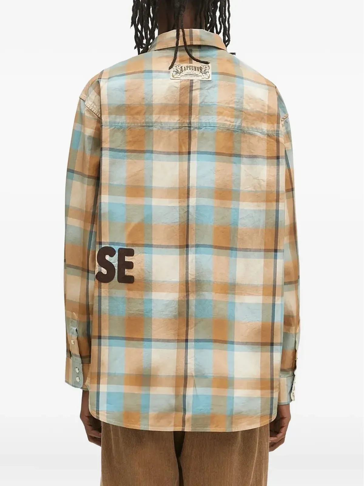 AAPE BY *A BATHING APE® チェック柄ロゴシャツ - 画像3