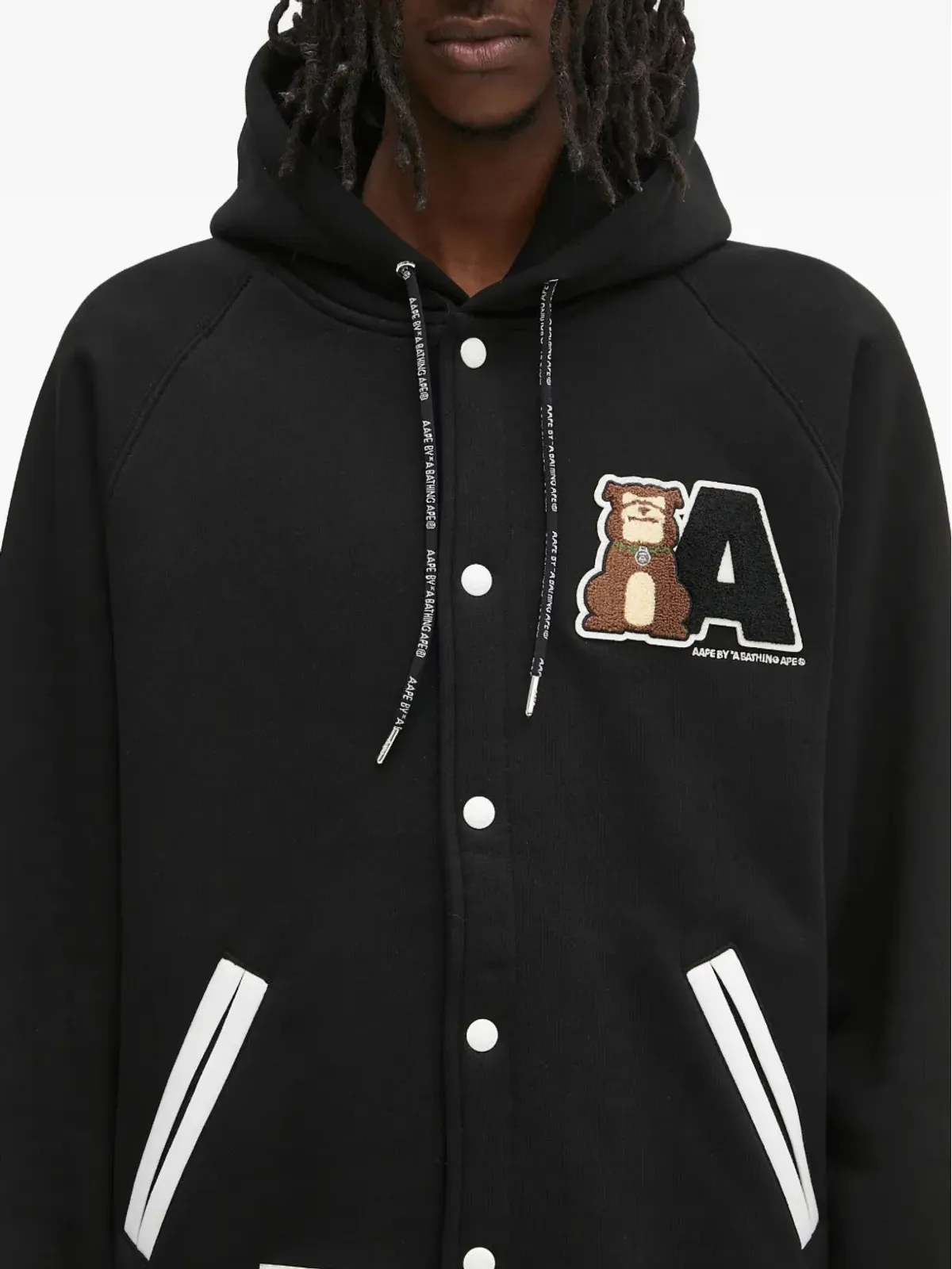 AAPE BY *A BATHING APE® ヴァーシティフーディー ブラック - 画像5