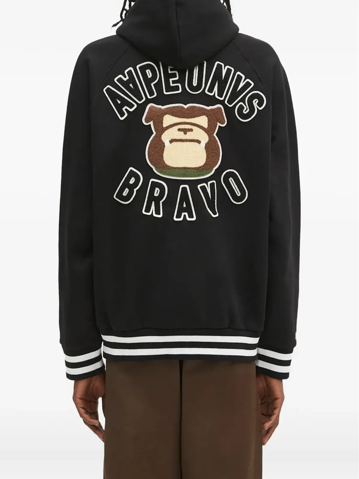 AAPE BY *A BATHING APE® ヴァーシティフーディー ブラック - 画像4