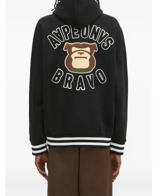 AAPE BY *A BATHING APE® ヴァーシティフーディー ブラック - サムネイル4